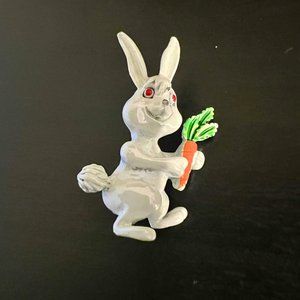 VTG White Enamel Rabbit